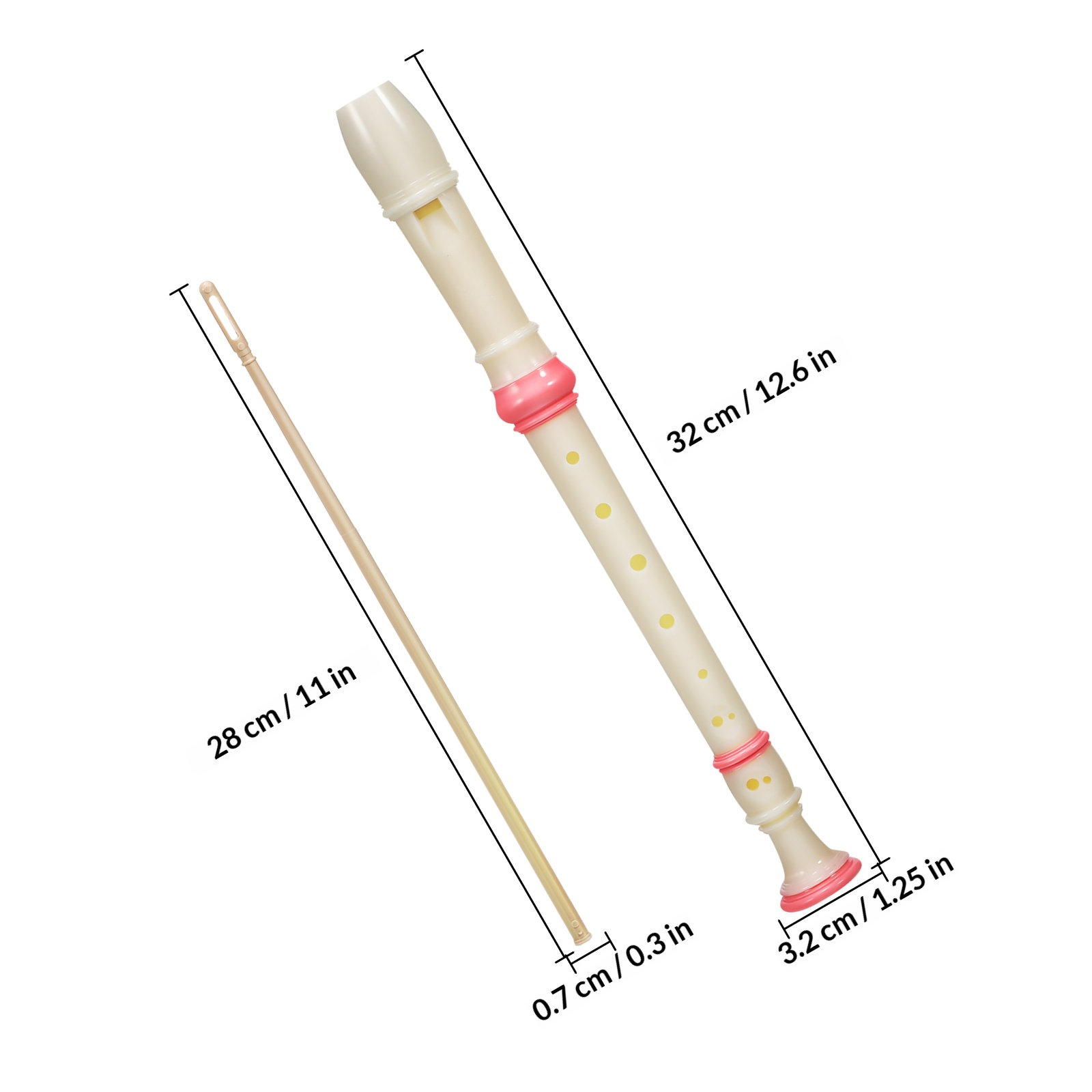 2 pièces, flûte à bec soprano, - Soprano Recorder Plastic avis et prix