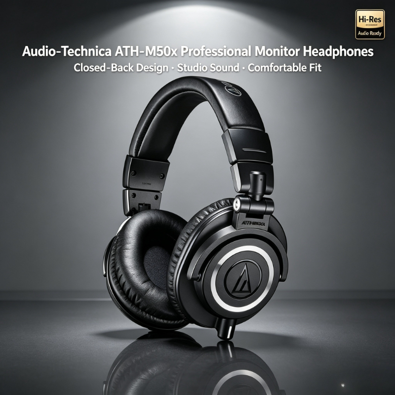 Casque de monitoring de studio - Audio Technica Headphone Ath-M50X avis et prix