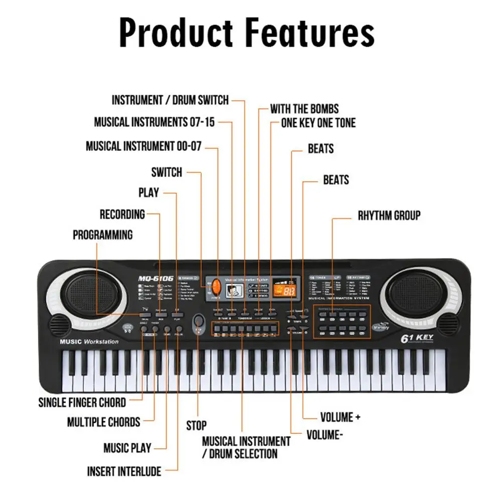 Clavier de Piano électronique  - Musical Instrument Harmonium avis et prix